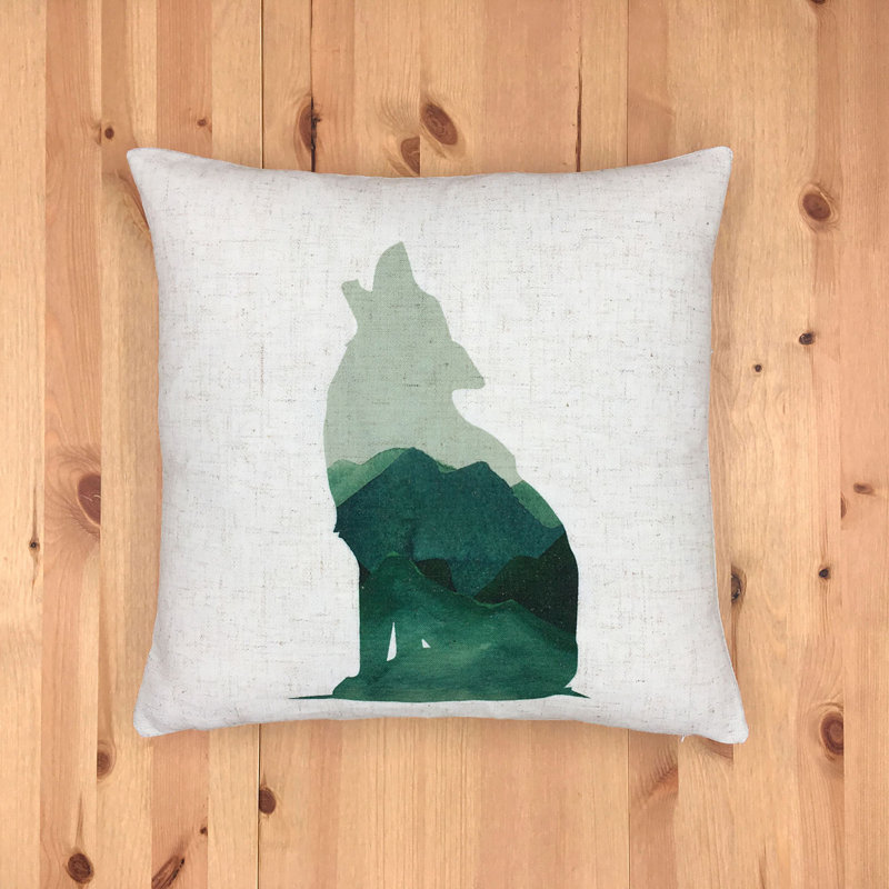 Feather Linen Throw Pillow
