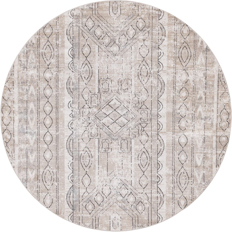 Tapis brun clair Camberley, Rond 7 pi 1 po