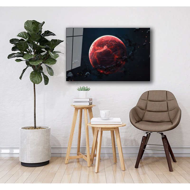 Elegant Decorative Tempered Glass Painting, 27.6 x 43.3 inches | 100% Tempered Glass, Thickness: 0.16 inches | Stunning Home Décor for Living Room, Office, or Gallery | Unique Art Piece, Durable and Stylish