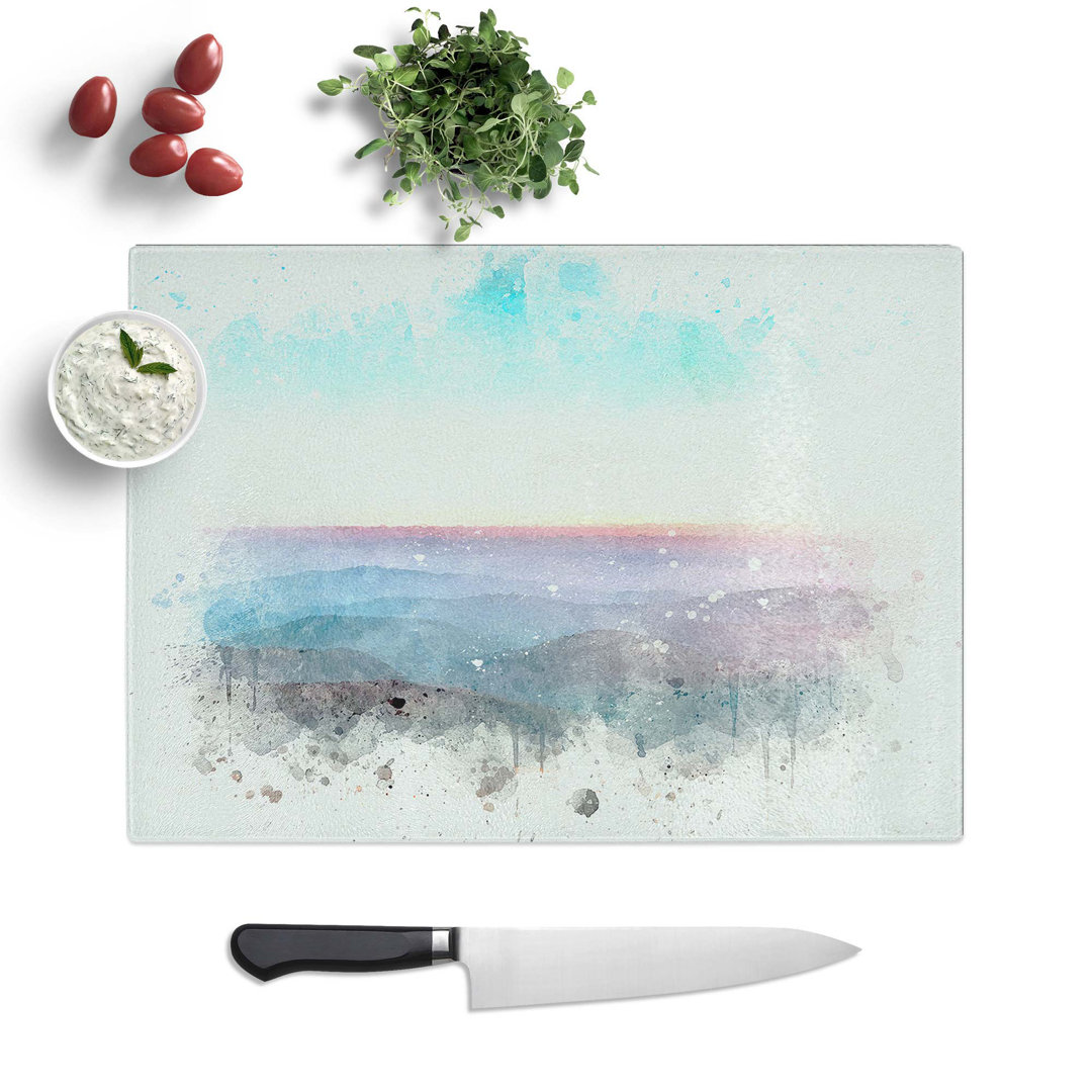 Tempered Glass over the Mountains in Poland Chopping Board