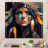 Art coloré de femme amérindienne colorée III