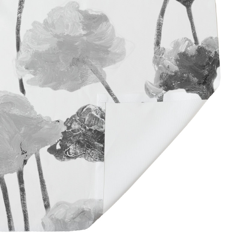 Rideau de douche simple Jennings Way Floral, Gris