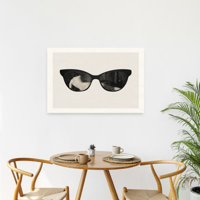 Intimate Cat-Eye Reflection Classic Elegant Retro Wall Art Print 1 Piece Wrapped Canvas Wall Art
