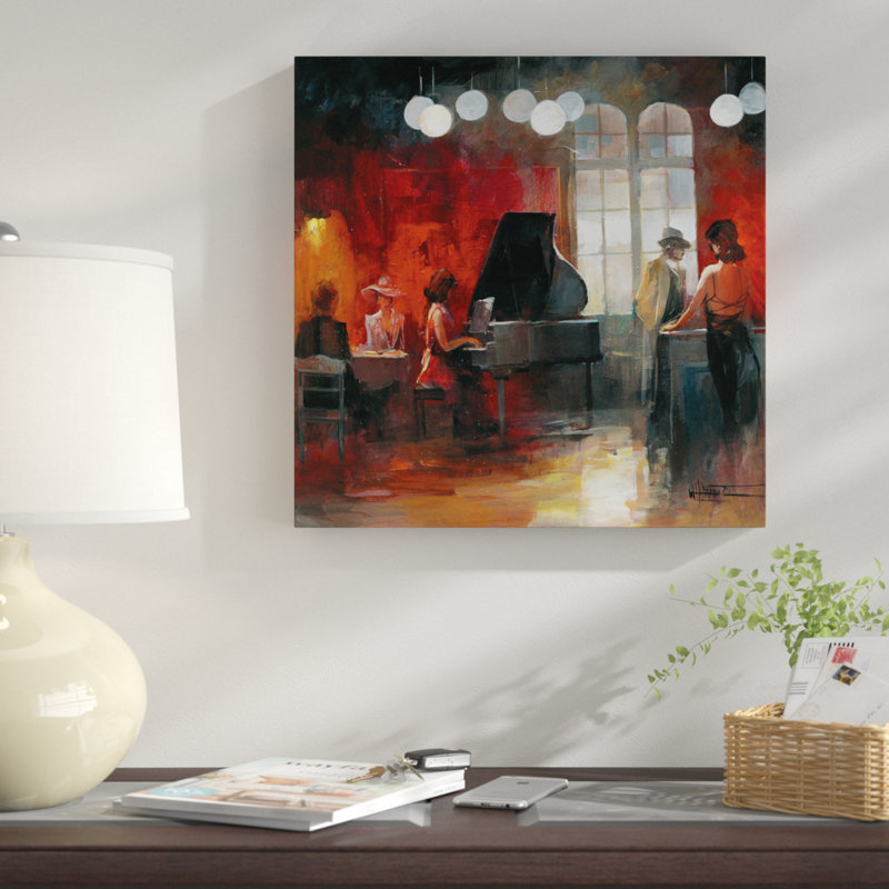«Rendez-Vous II», reproduction sur toile, H 12 po x l 12 po x P 0,75 po, Pas de tapis, Toile tendue