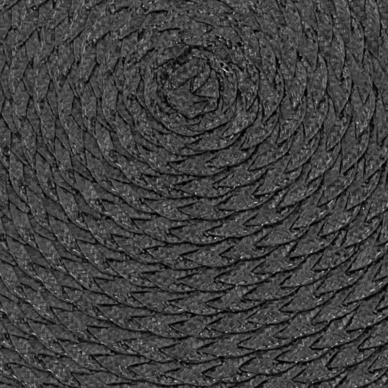 Napperon tissé rond 15 po Daisy, Noir, noir, noir, noir