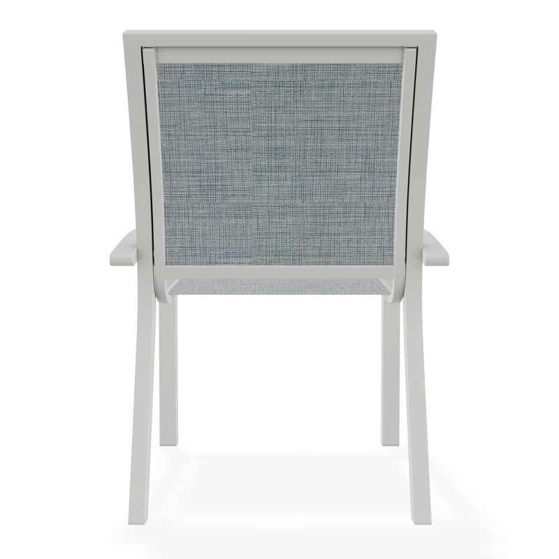 Chaise de café empilable Kendall, Neige, Breloque