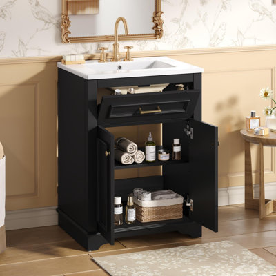 Meuble-lavabo 24 po avec lavabo en céramique