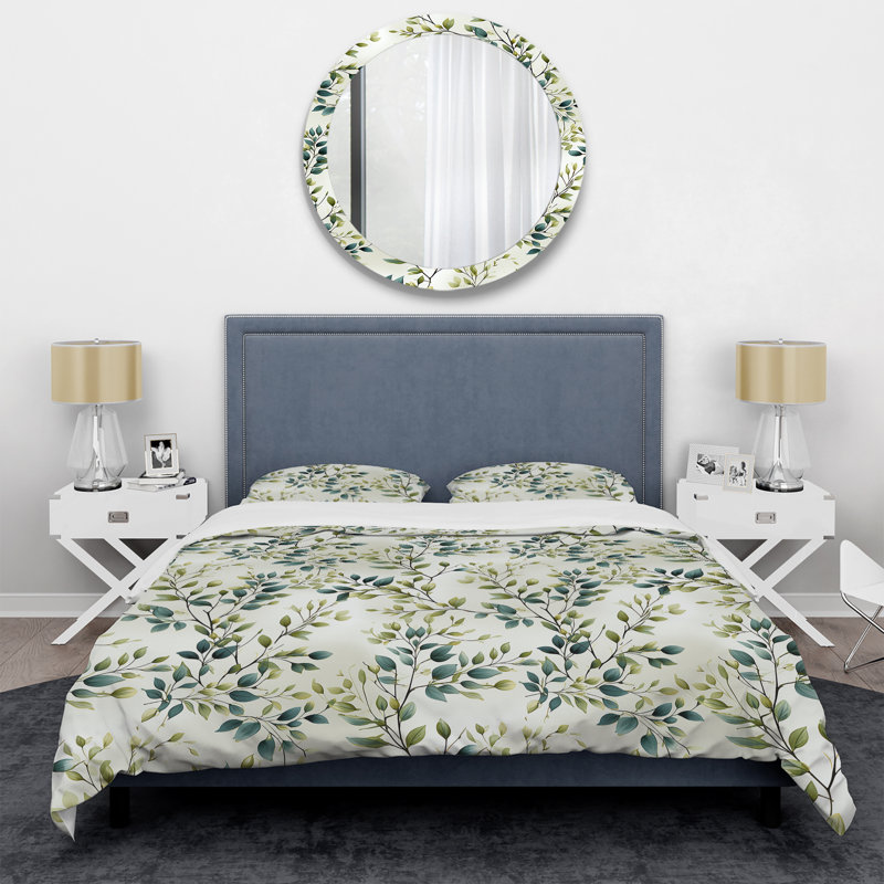Ensemble de housse de couette Tranquil Vines, Housse de couette pour grand lit et 2 taies décor