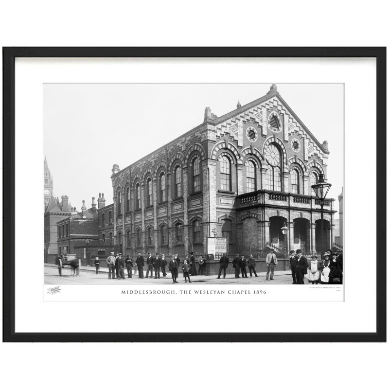 Middlesbrough, The Wesleyan Chapel 1896 - Single Picture Frame Print, 40cm H x 50cm W x 2.3cm D