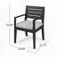 Fauteuil club d'extérieur en bois d'acacia avec coussins, chaise de salle à manger-1921618642-1921618641