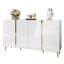 Sideboard ONYX 4D 158 cm white/ white gloss on gold legs-299893863