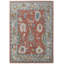 Karina Hand Knotted Wool Floral Area Rug in Rust/Gray-1351579731