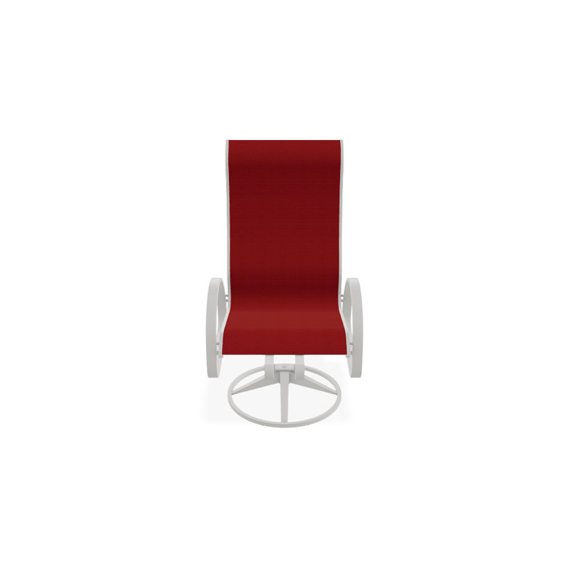 Aruba 1 Outdoor Dining Armchair, Textured Snow, Red 1D Sunbrella®
