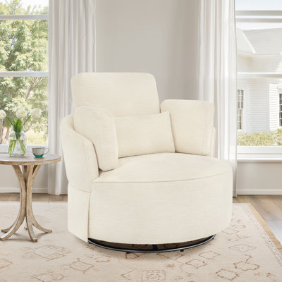 Noah 40"W Oversized Swivel Accent Chair