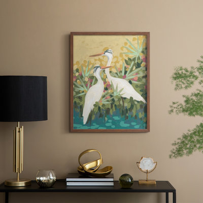 Reproduction encadrée Heron Lagoon II - bois massif