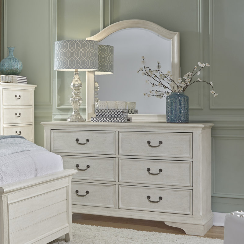 Commode double 7 tiroirs avec miroir Nestor