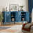 Traditional 61'' W Sideboard with LED Light and Cable Management and Adjustable Shelves-429647195