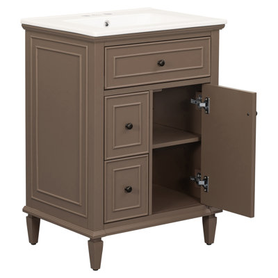Meuble-lavabo 24 po avec comptoir en céramique