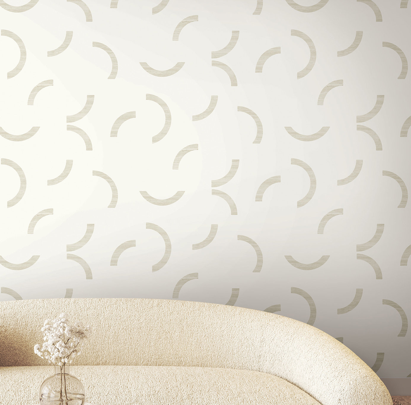 Grabiel Wallpaper Double Roll, Ivory
