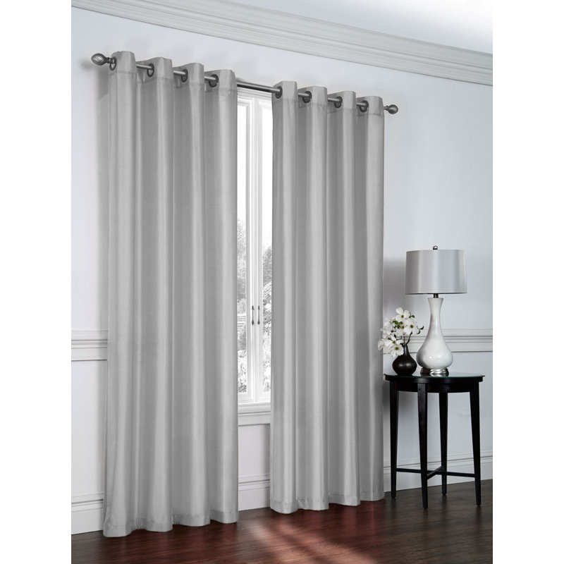 Belterra Sheer Curtain Pair, Silver