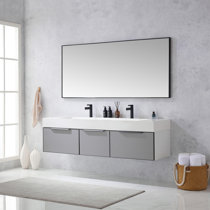 BTO17 72 Wall Mounted Modern Bathroom Vanity - Double Sink