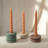 Gabby Stacking Candle Holder In Speckled Rust - Set Of 2-2029887606