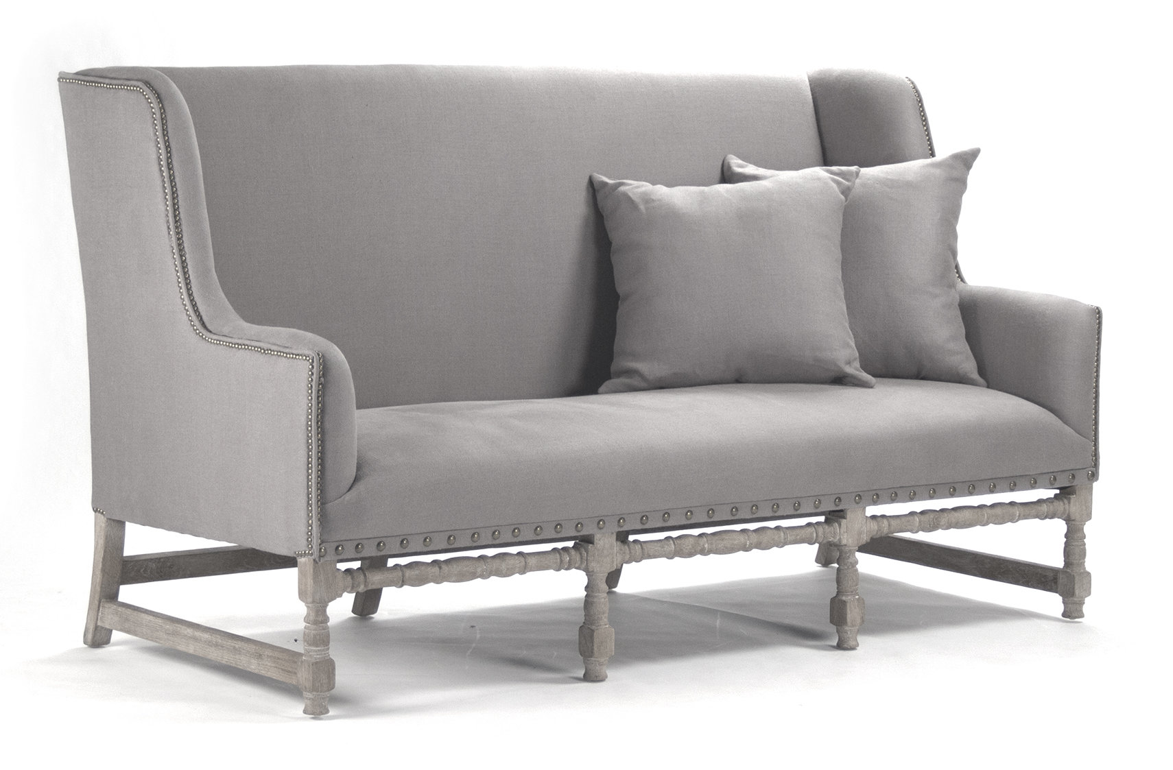Zentique Aubert 76" Linen Recessed Arm Sofa | Wayfair