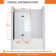 35'' - W x 55'' H Pivot Door Frameless Tempered Glass Tub Door with Easy Clean Coating