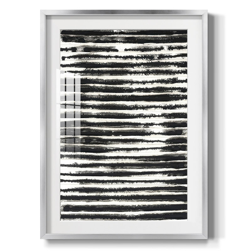 Printed Slats IV -Framed Print, 25.5" H x 17.5" W, Silver