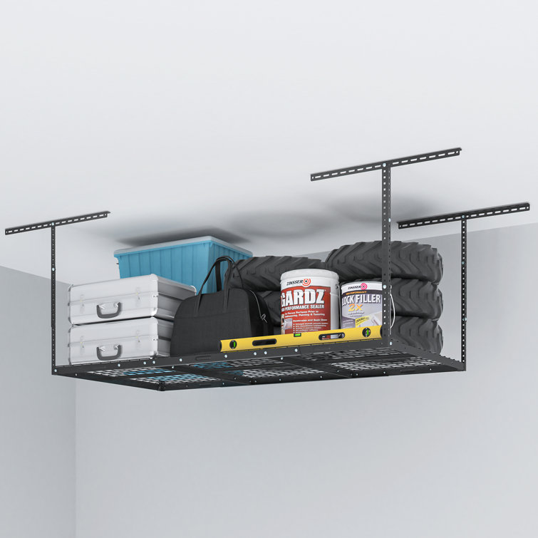 Maryorie Ceiling Mounted Overhead Steel Garage Storage Racks
