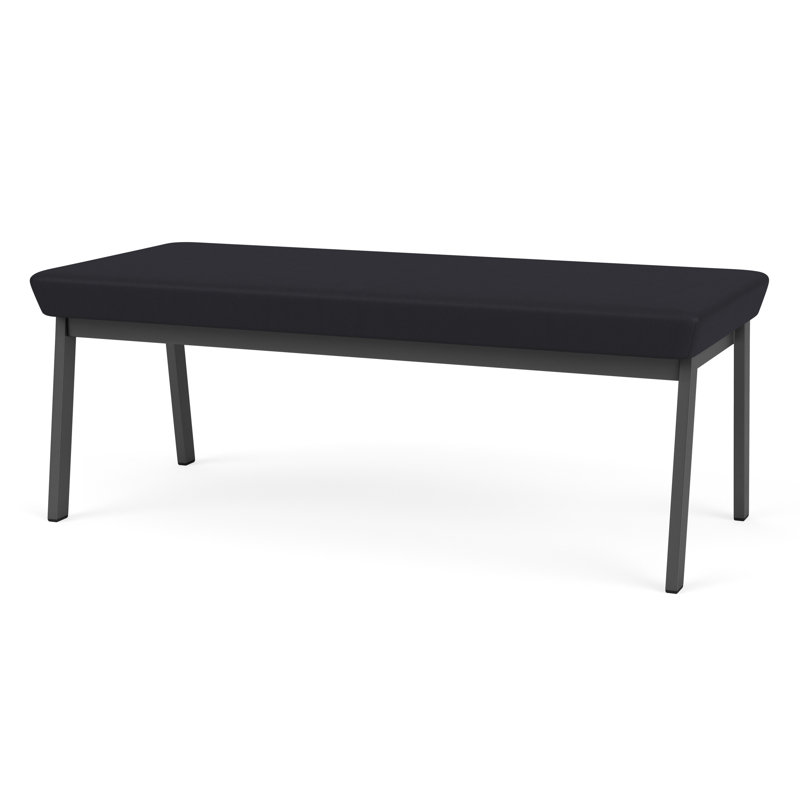 Banc en métal Newport, Noir Patriot Plus - nettoyez le vinyle avec un lin, Gris anthracite