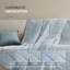 Couverture légère en duvet synthétique avec bordure en satin -21365934-21365932