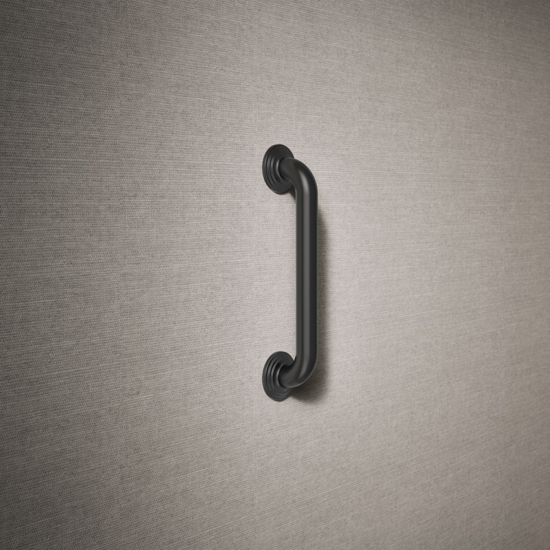 Traditional Grab Bar, Matte Black, 12"W