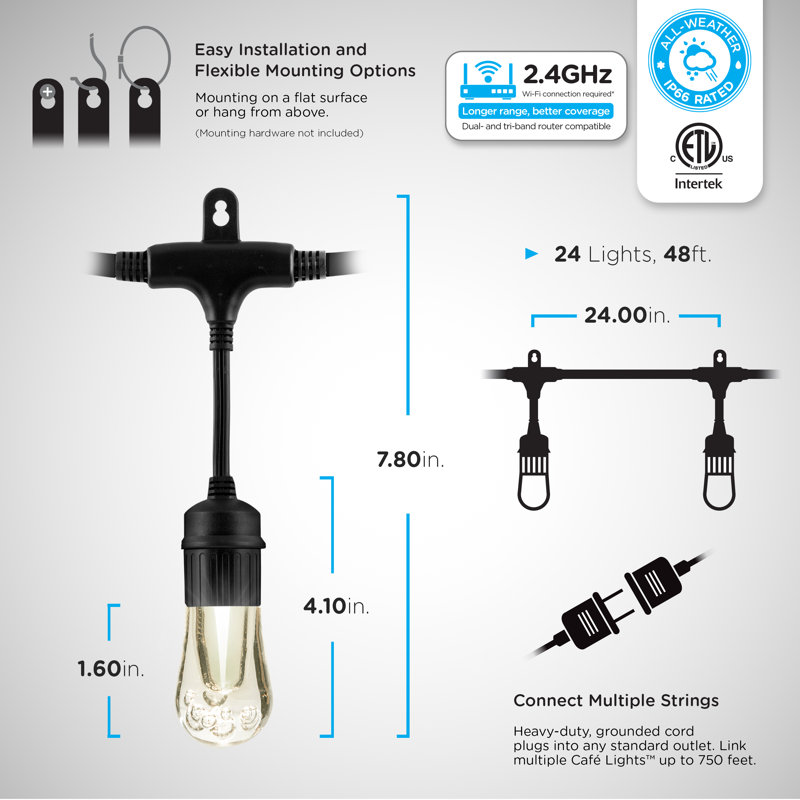 Outdoor 12 - Bulb Plug-in LED String Light