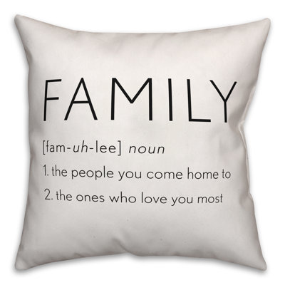 Family Throw Pillow