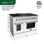 Cuisinière au gaz naturel à convection de 6,7 pieds cubes 48 po Akicon