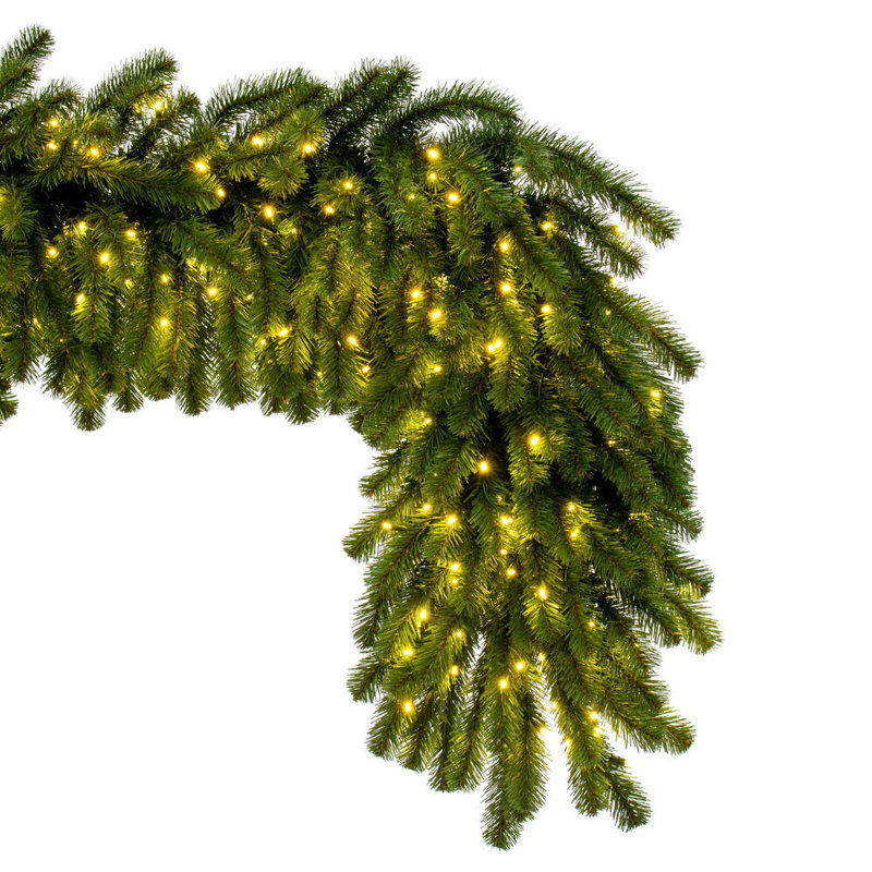 Vickerman 9' x 24" Deluxe Sequoia Pine Artificial Pre-Lit Garland with Guage Galvanized Wire