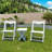 White Hips Outdoor Table Chair , Foldable, With 2 Chairs And Rectangular Foldable In White, For Patio Garden Use