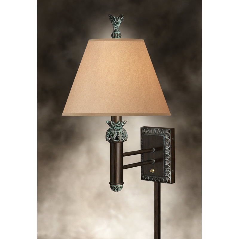 Palm Tree Plastic Plug-in Armed Sconce