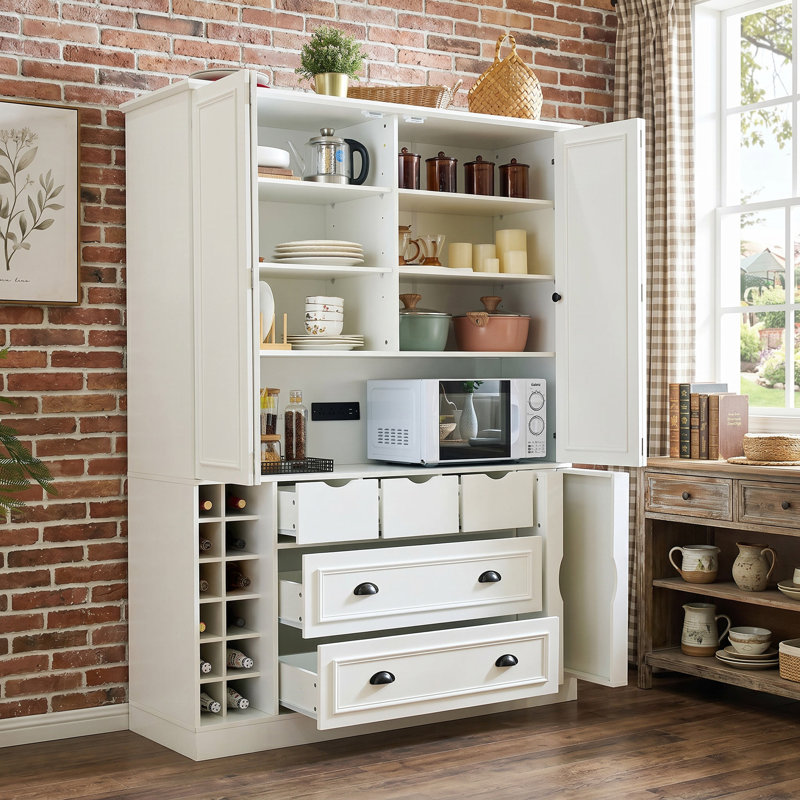 Armoire de rangement 71 po H Farmhouse, White
