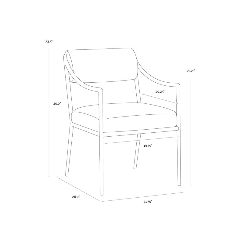 Leticia Upholstered Arm Chair
