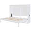 Lit escamotable double pleine grandeur, blanc
