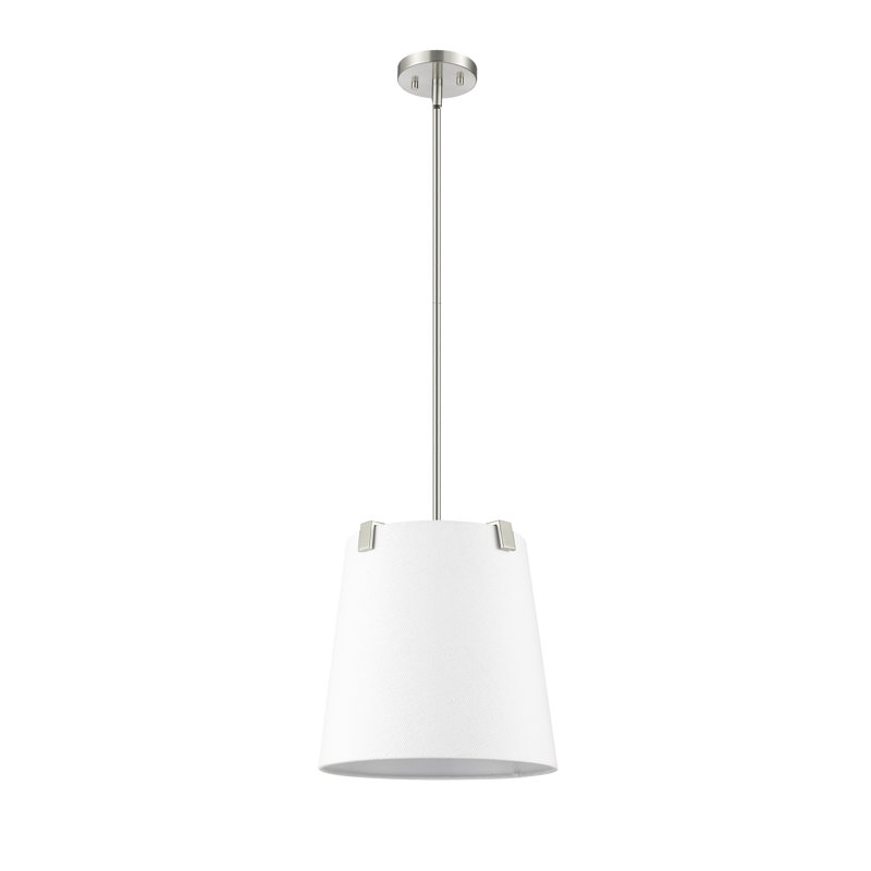Luminaire suspendu 3 lumières Regene en noir mat, Nickel brossé