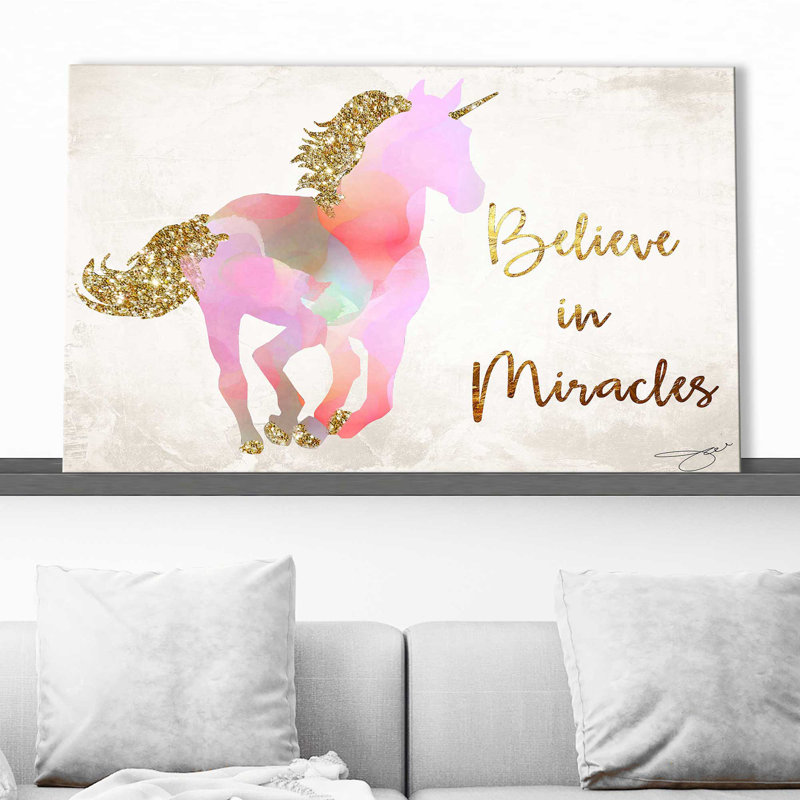 " Believe In Miracles (Horizontal) " by By Jodi, 28" H x 48" W x 1.5" D, Wrapped Canvas