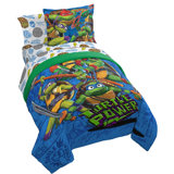 Paramount Nickelodeon TMNT Mutant Mayhem 7 Piece Full Bed Set With Sham