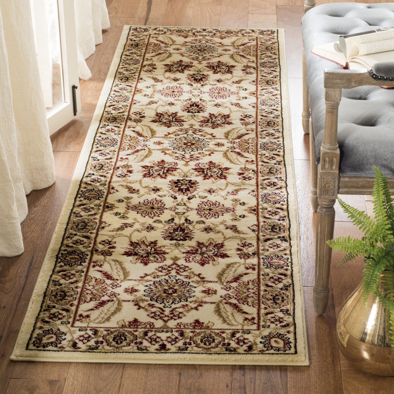 Tapis oriental crème / brun / bourgogne Klose, Tapis de couloir 2 pi 3 po x 12 pi
