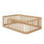 Structure de lit en bois avec clôture-550860512