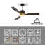 Ventilateur de plafond à DEL 52 pales avec télécommande et ensemble d'éclairage inclus Cadavid