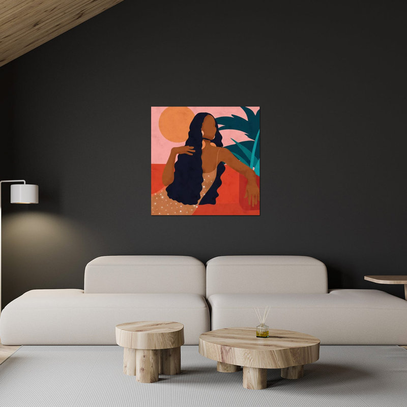 Taraji par Reyna Noriega - peinture sans cadre, H 24 po x l 24 po x P 0,25 po
