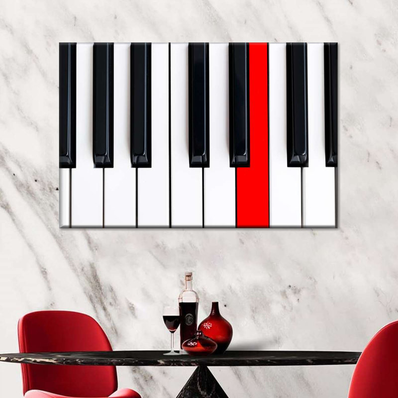 «Clavier piano», reproduction sur toile, H 8 po x l 12 po x P 1 po